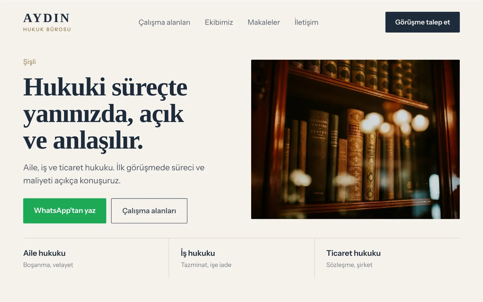 Aydın Hukuk web sitesi